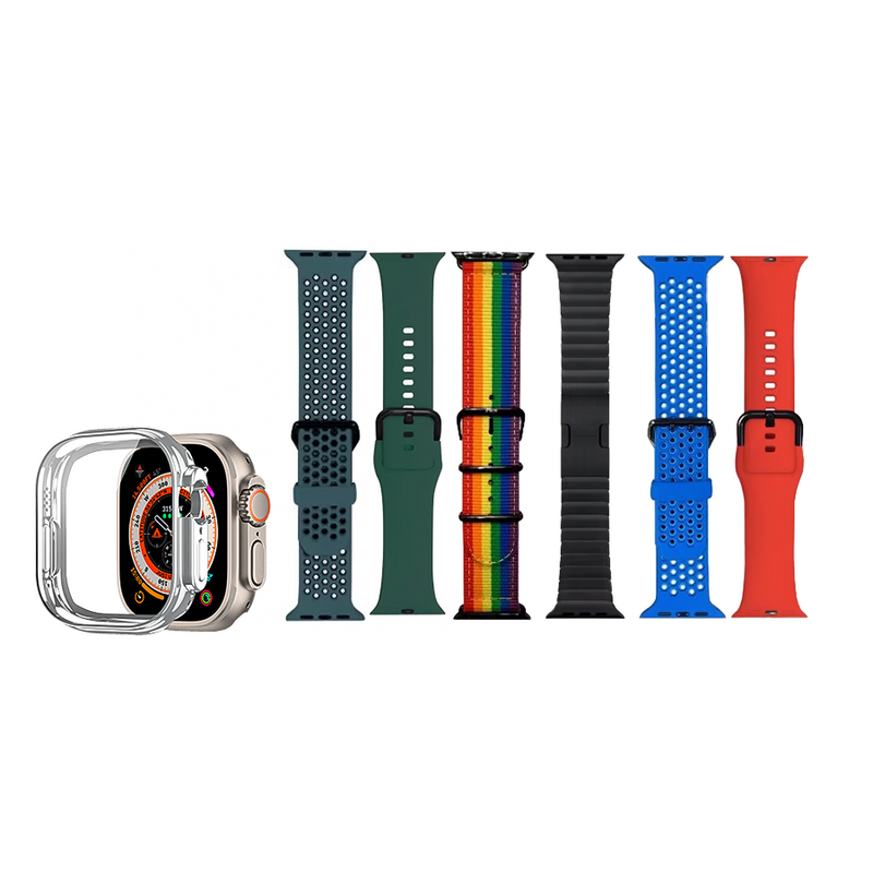 6 Pulseiras + 1 Case Proteção para Smartwatch